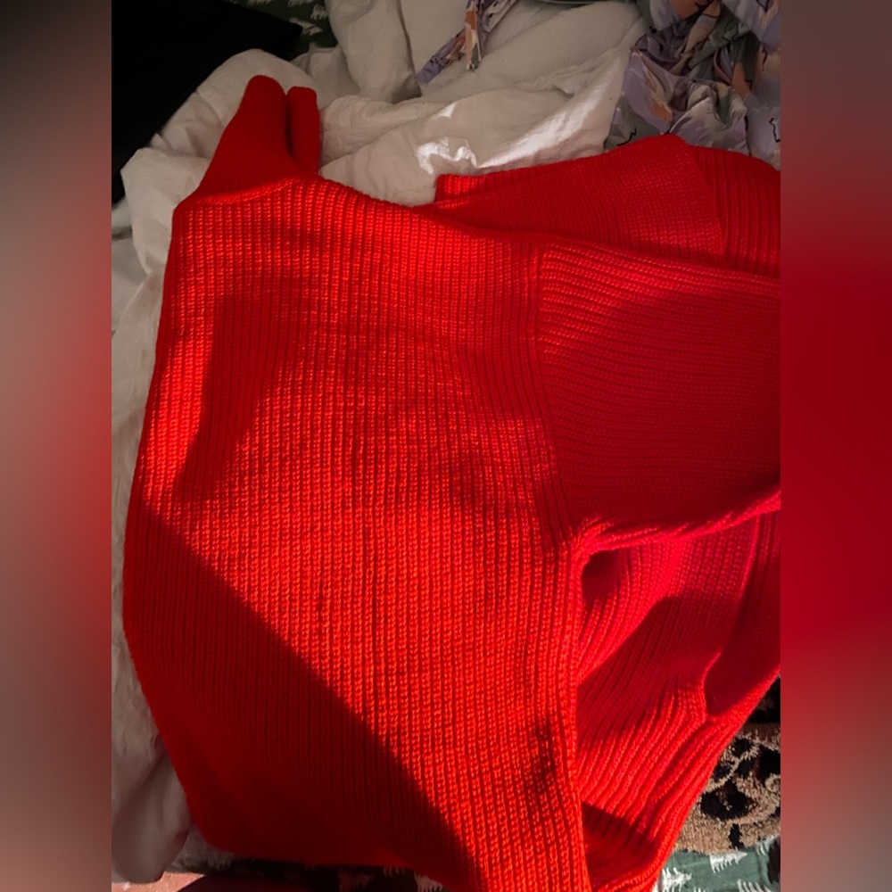 NWOT red Zara Turtleneck Dress Sz XL